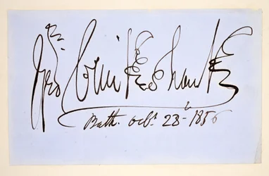 Signature of George Cruikshank, October 28th 1856